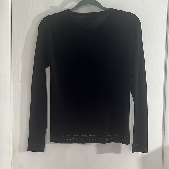 Black Silk Lined Debra Deroo Blouse - Picture 2 of 7